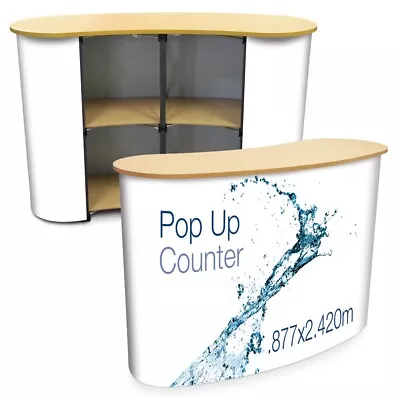 Pop Up Counter Exhibition Show Stand Trade Display Pop Up Podium Reception Desk • £85