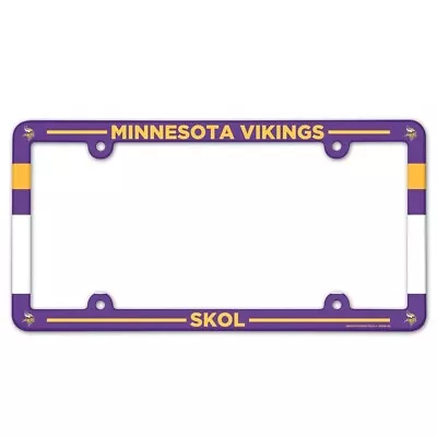 Minnesota Vikings Wincraft SKOL NFL Poly License Plate Frame • $13.99