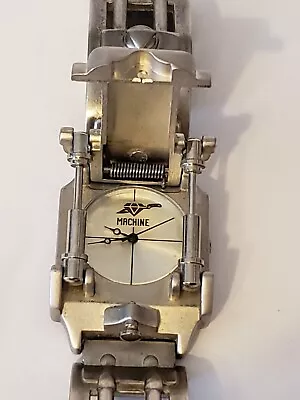 1992 The Edge Co Machine Ill Futuristic Cylinder Wrist Watch (NEW BATTERY) • $46.72