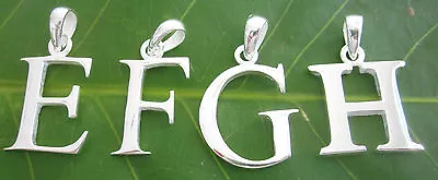 925 Sterling Silver Plain Letter Alphabet Initial EFGH Pendant -TEEN BOY GIRL • $19.99