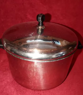 Vintage Farberware Aluminum Clad Stainless Steel 8 Qt Stock Pot With Lid USA • $23.31