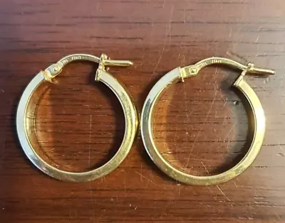 NEW 9ct Yellow Gold Hoop Earrings Hallmarked 375 Made In Italy 9KT 9K • $149