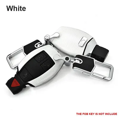 White Smart Leather Key Cover Case Fits Mercedes Benz AMG Class C E S GL CLA • $38.39