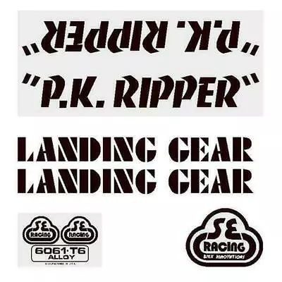 SE Racing - 80'S PK Ripper Decal Set In Black - Old School Bmx • $60.50