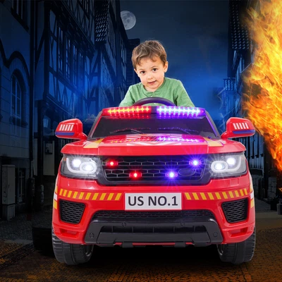 $229.99 • Buy 12V Kids Ride On Police Car Battery Powered Electric Truck W/ Remote Control Red