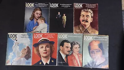 1944 LOOK Magazine Entire WWII-era 7-issue Hometown USA Series Of Glens Falls NY • $35
