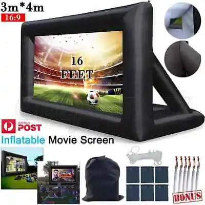 $120.99 • Buy Inflatable Movie Screen Outdoor Projector Screen Cinema Lightweight Portable AU
