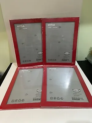 Ikea Nyttja Picture Frames 21cm X 30cm Red X 4 • £21.50