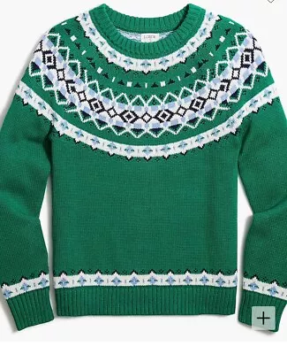 J. Crew Women’s Fair Isle Green Knit Sweater XS • $10