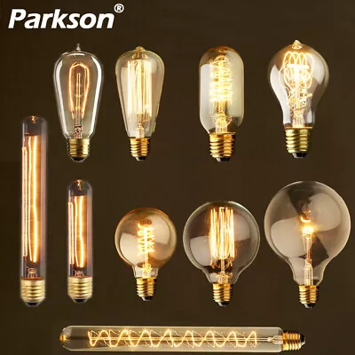 A+ Edison Light Industrial Vintage Bulb Decorative Filament E14/E27 Dimmable • £5.26