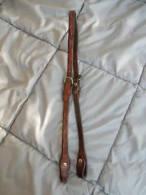 VINTAGE CHAMPION TURF -- Tooled  Leather 5/8  Bosal Hackamore Hanger Horse Tack • $60