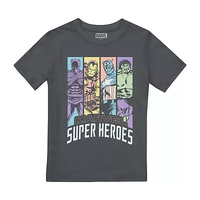 Marvel Kids T-Shirt Classic Super Heroes Top Tee 7-13 Years Official • £11.99