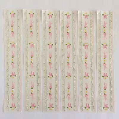 Vintage Mrs. Grossman's Stickers 1997 Design Lines Flowers With Lace 11.75  Long • $9