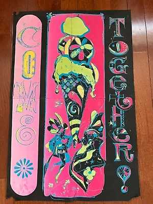 1970's Vintage Poster Black Light Phychodelic Headshop Wall Art Collectable • $65