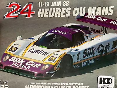 1988  Le Mans 24 Hour Original Poster Jaguar Mint. • £18.99