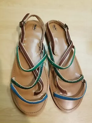 Womens Mossimo Multi Colored Strappy Sandals Size 11 - Ships Free • $19.50