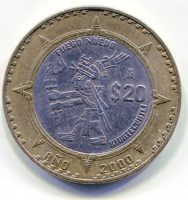 Mexico 20 Pesos 2000 Issue KM-637 Very Scarce    Lotmar3394 • $6