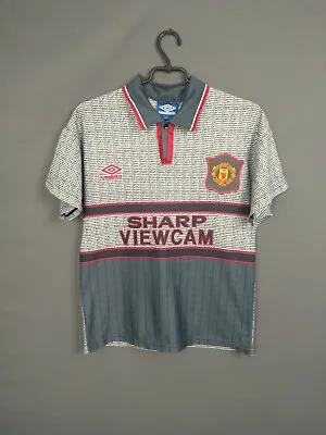 Manchester United Jersey 1995 1996 Away Young Youth Shirt Football Umbro Ig93 • $49.99