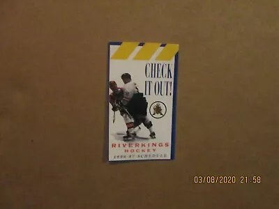 CHL Memphis River Kings Vintage Defunct 1996-97 Team Logo Pocket Schedule • $15