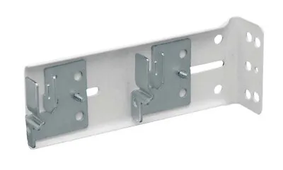 Integra Regular White Metal Curtain Track End Brackets For Double Rail Extension • £11.02