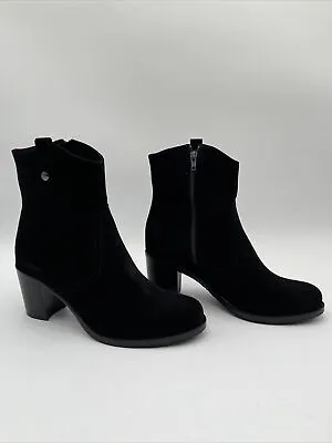 La Canadienne Women's PHINN Fashion Boot Black Suede Size 8M • $87.49