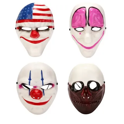 Scary Clown Costume Prop Masquerade Halloween Payday 2 Mask Resin Carnival Party • $46.30