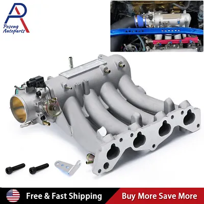 Silver D15 D16 DSeries Intake Manifold+Throttle Body For Honda Civic CRX DEL SOL • $173.79