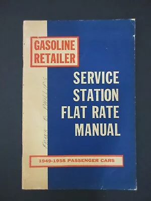 1958 Service Station Flat Rate Manual Brochure Gasoline Retailer Rare Petroliana • $39.50