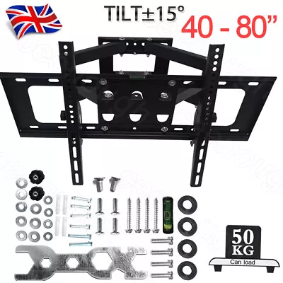 TILT TV WALL BRACKET MOUNT FOR 40 42 46 50 52 55 60 65 80 INCH SONY LG Samsung • £28.88