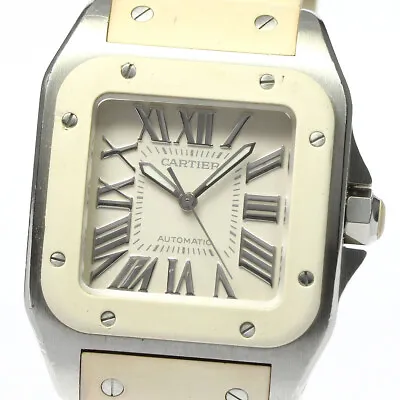 CARTIER Santos 100MM W20122U2 White Dial Automatic Boy's Watch_800292 • $2944.62