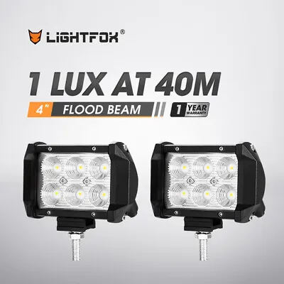 Pair 4 Inch FLOOD LED Work Light Bar Off Road Boat 4WD Reverse 12V • $27.95