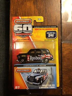 New Factory Sealed 2012 MATCHBOX 60 ANNIVERSARY AUSTIN FX LONDON TAXI #7/24 • $15