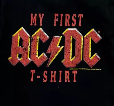 AC/DC My First AC/DC T-Shirt Baby Size 00 Black   New With Tag • £2.58