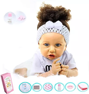 22'' Reborn Baby Dolls Vinyl Silicone Lifelike Handmade Newborn Birthday  Gifts • £39.78