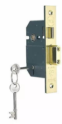 Yale P-M560-PB-67 Brass 5 Lever British Standard Sashlock - 64mm • £19.99