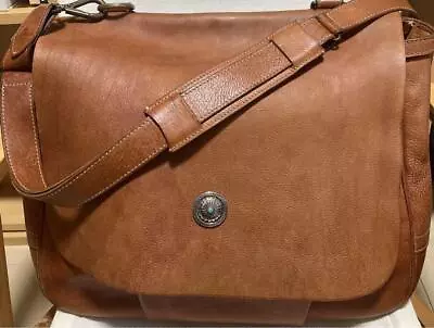 Vintage Ralph Lauren Mail Bag All Leather Bag W 42cm H 30cm D 20cm Size • $1100