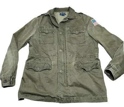 $39.99 • Buy Polo Ralph Lauren Boy’s Military Field Jacket Boys Youth XL (18/20 Patched Green