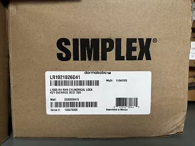 KABA Simplex LR1021B26D41 Satin Chrome Combination Door Lock - NIB • $350