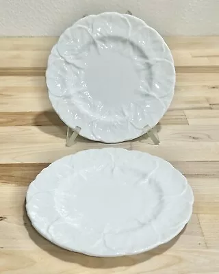 Coalport White Countryware Bone China England Cabbage Leaf Bread & Butter Plates • £33.78