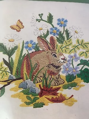 Vogart Craft Crewel Embroidery Kit Bunny Flower Spring Complete Needlepoint  • $18.25