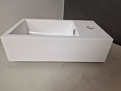 Large Countertop Rectangular Basin In White Ceramic • £30