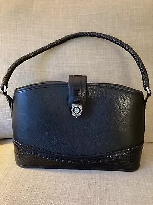 Vintage Black Leather Brighton Handbag • $49