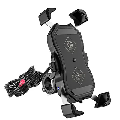 Motorcycle Cell Phone Holder Mount Wireless Charger QC 3.0 USB Quick Charging • $33.59