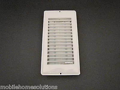 Mobile Home RV Parts Floor Register 4 X8  White Metal Floor Vent Air Diffuser   • $7.95