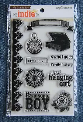 Indie Chic Nutmeg  Hanging Out  Clear Stamps Set ICO195 My Mind's Eye NEW • $4.95