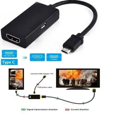 Micro USB To HDMI-compatible MHL Cable Adapter 1080P HD For Android Phone. Nice • $2.79