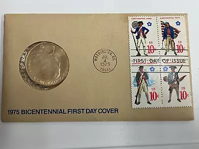 July 4 1975 Stamped 1975 Bicentennial Paul Revere Medal First Day Cover • $6