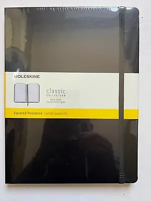 New Moleskine Classic Collection Black Notebook Extra Large Squared HARD Cover • $17.99