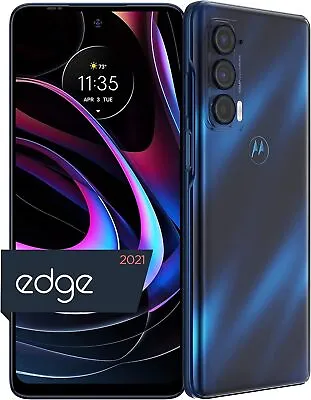 Very Good! Motorola Edge (2021) 128GB Blue 6.8in Verizon Unlocked Smartphone • $108