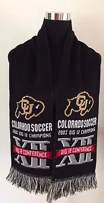 University Of Colorado BUFFS Soccer BIG 12 CHAMPIONS Scarf  • $14.99